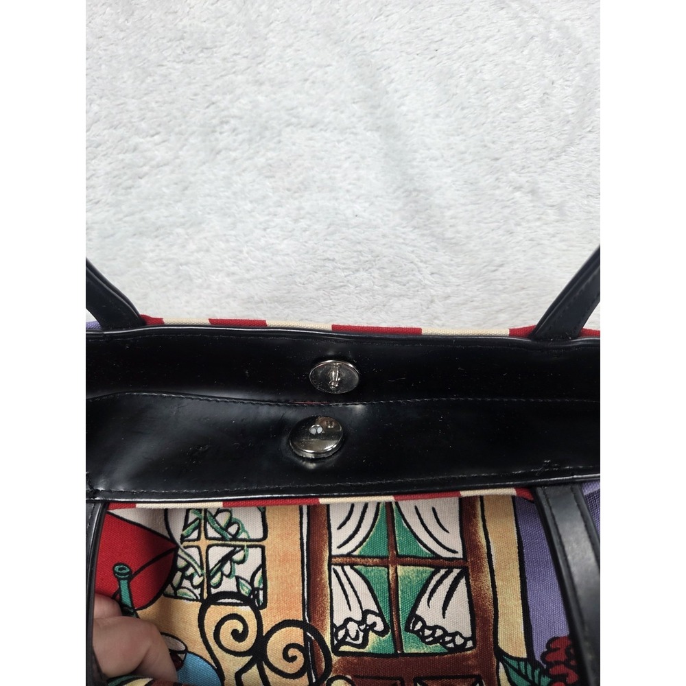 Y2K Paris Cafe Tote Bag Novelty Eiffel Tower Print Rhinestone Sequin Purse - Picture 11 of 15